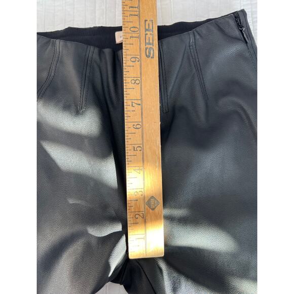 Rebecca Taylor Black Vegan Leather Ankle Pants - Women's Size 0 - Picture 10 of 11